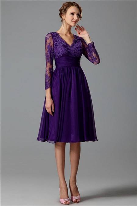 short purple lace bridesmaid dresses