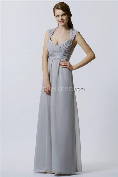 silver chiffon bridesmaid dresses