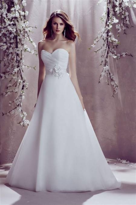 simple a line sweetheart wedding dress