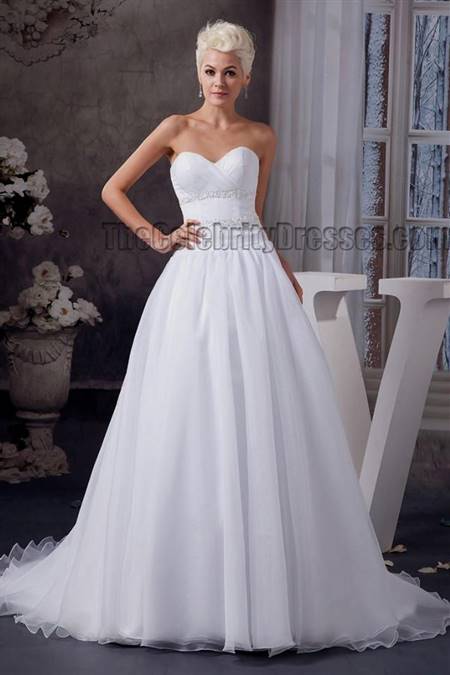 simple a line wedding dress