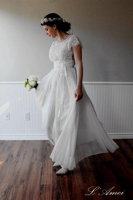 simple beach lace wedding dress
