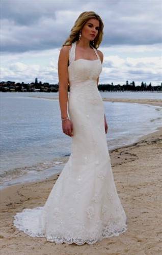 simple beach wedding dress with sleeves