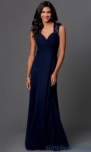 simple cocktail dress for prom blue