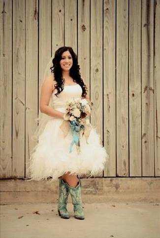 simple country wedding dresses with boots
