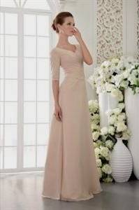 simple prom dress with sleeves