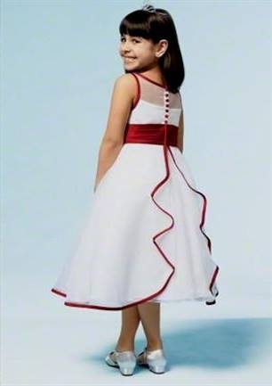 simple red and white dress