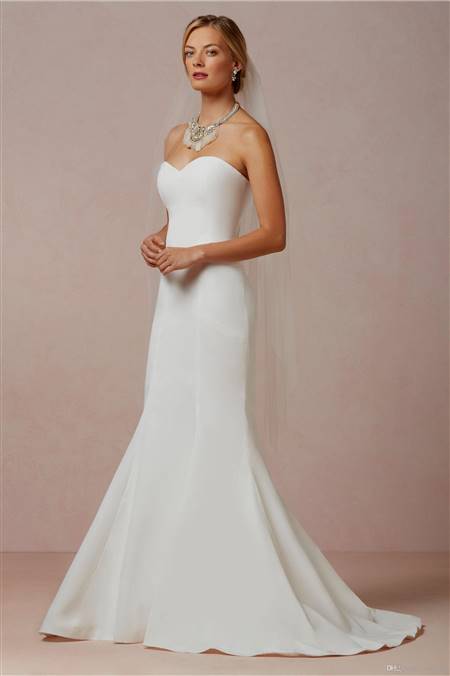 simple strapless wedding dress