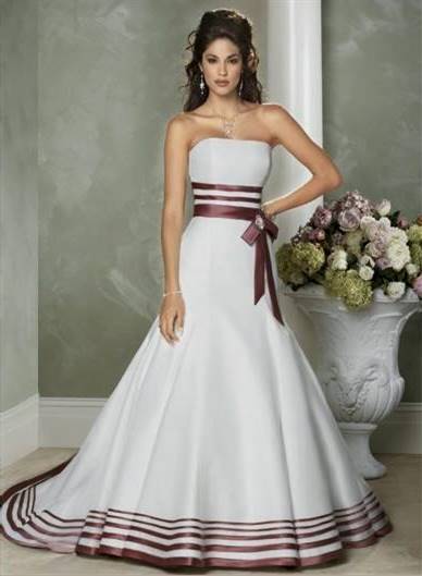 simple wedding dresses with color