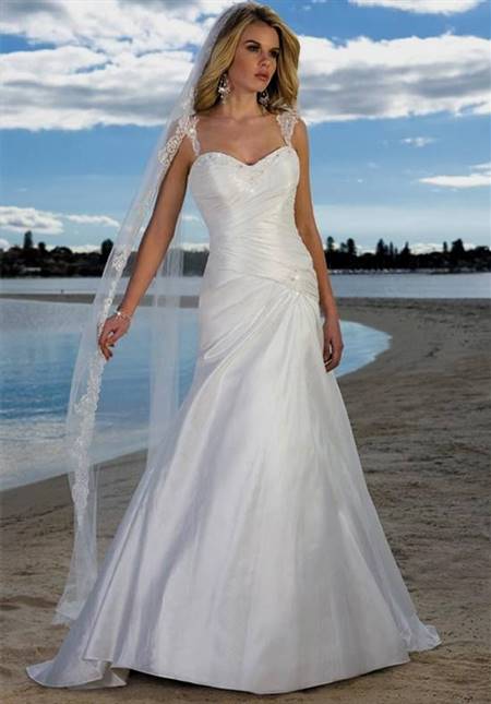 simple white dress for beach wedding