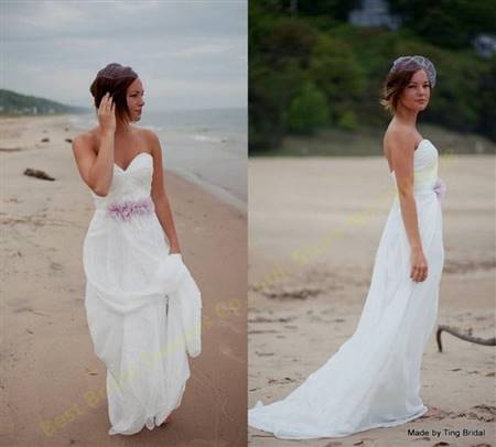 simple white dress for beach wedding