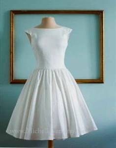 simple white dress for civil wedding