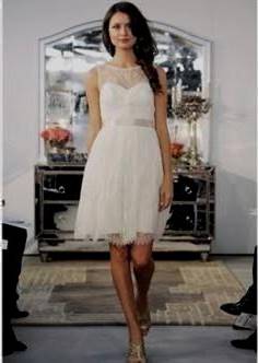 simple white dress with sleeves for civil wedding
