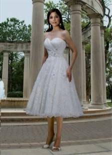simple white tea length dress