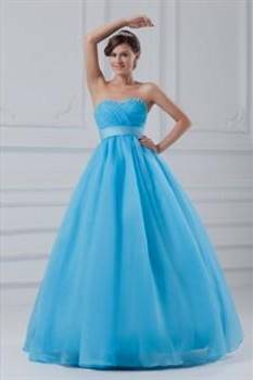 sky blue ball gown