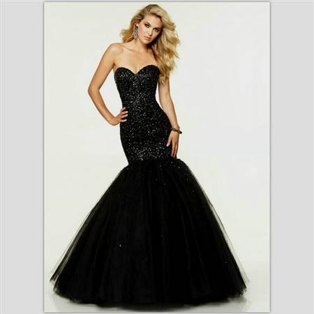 sparkly black prom dresses
