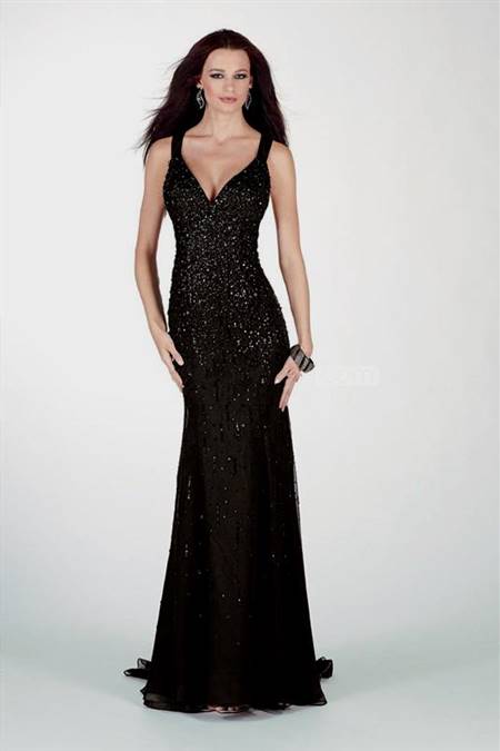 sparkly black prom dresses