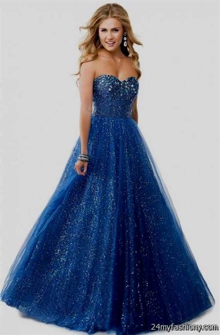 sparkly dark blue prom dresses