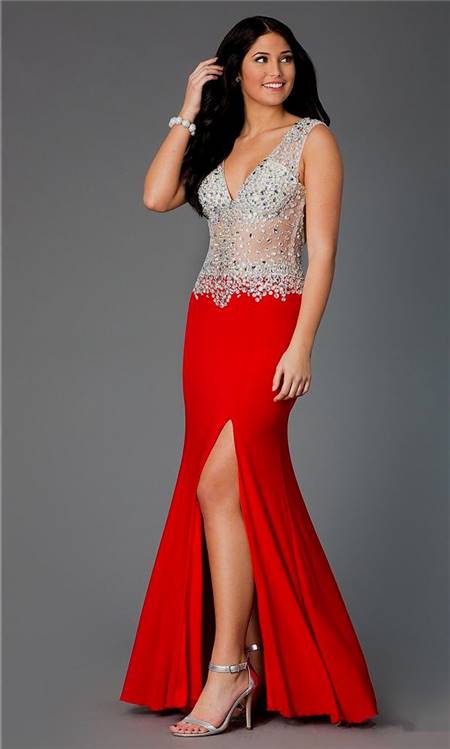 sparkly red prom dresses