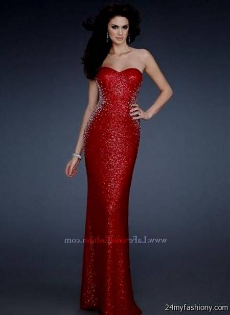 sparkly red prom dresses
