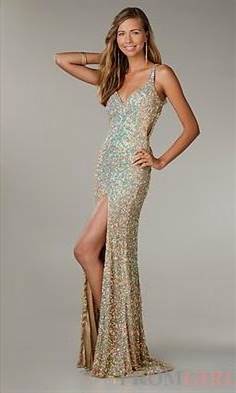 sparkly silver prom dresses