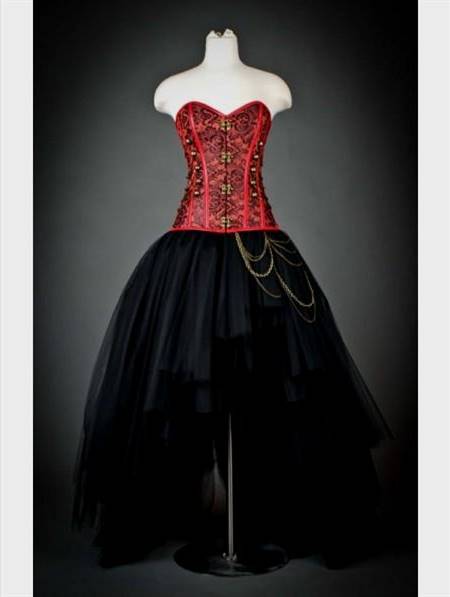 steampunk wedding dress red