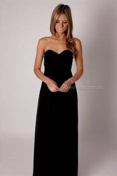 strapless black prom dresses