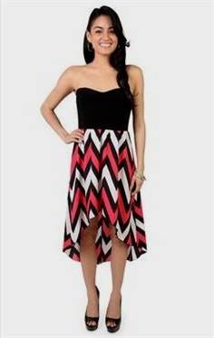 strapless high low dresses casual