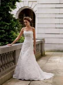 strapless lace wedding dress