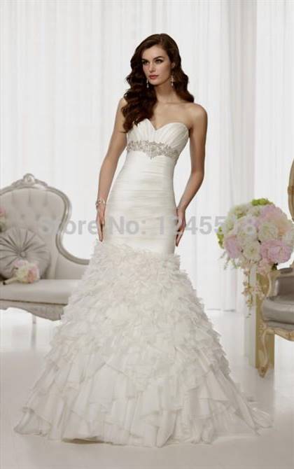 strapless mermaid wedding dresses with corset back