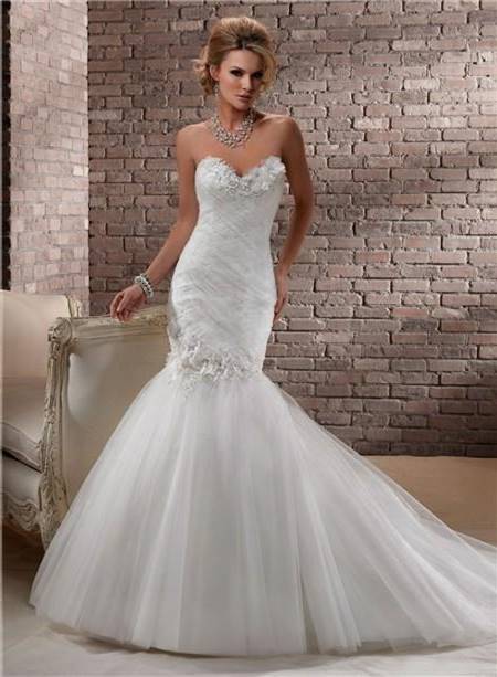 strapless mermaid wedding dresses with corset back