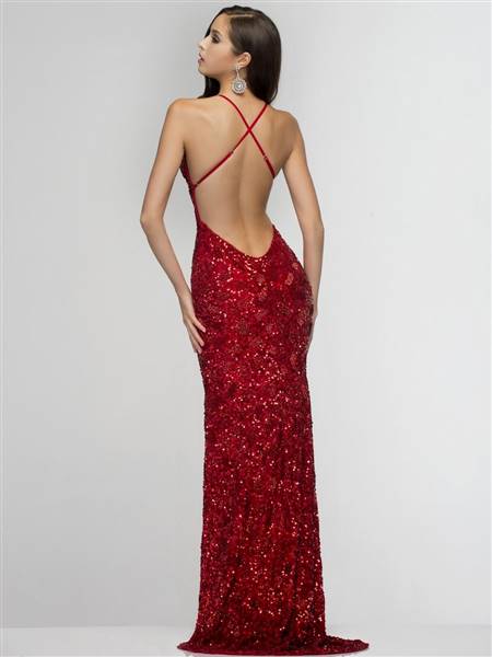 strapless red and silver prom dresses
