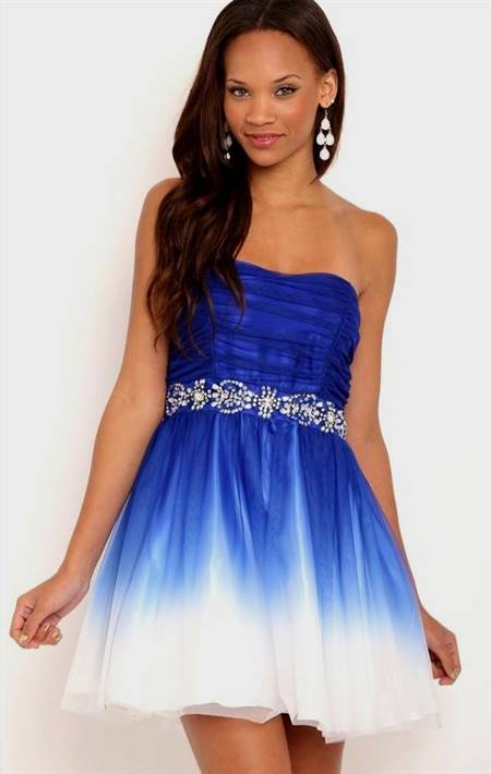 strapless royal blue dresses