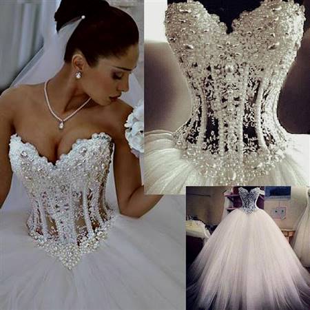 strapless wedding dresses with bling