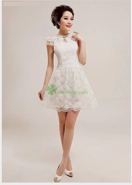 strapless white lace dress knee length