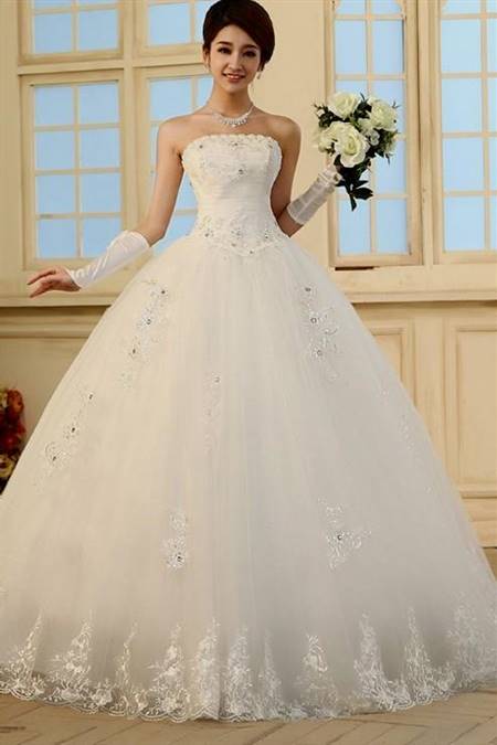 strapless white wedding dresses with diamonds