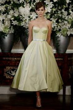 tea length coloured wedding dresses