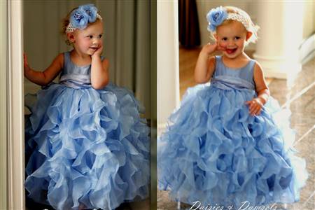 toddler flower girl dresses blue