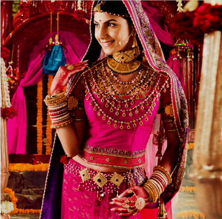 traditional rajasthani wedding dress