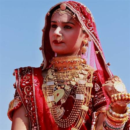 traditional rajasthani wedding dress
