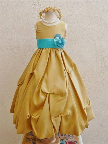 turquoise and gold bridesmaid dresses