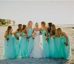 turquoise and pink bridesmaid dresses