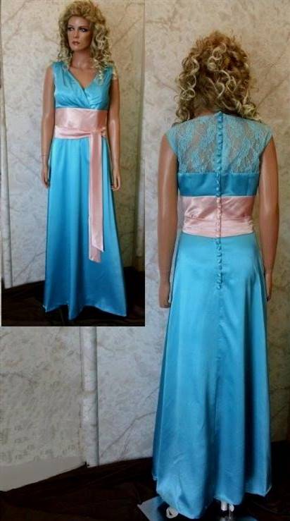 turquoise blue and pink bridesmaid dresses