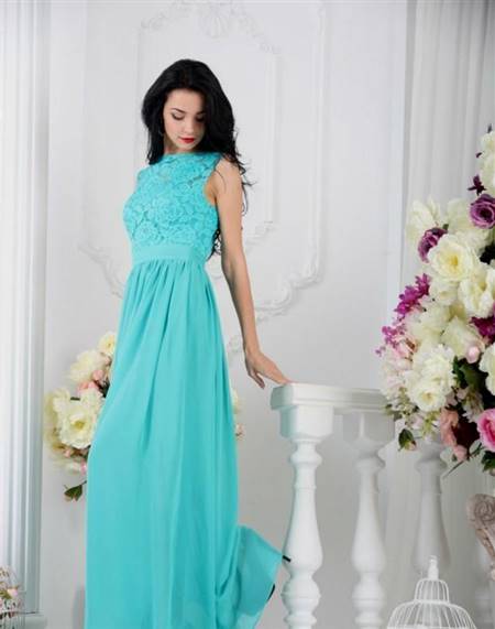turquoise blue wedding dress