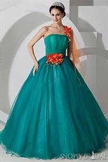 turquoise blue wedding dress