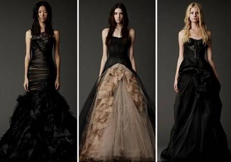 vera wang black wedding dresses