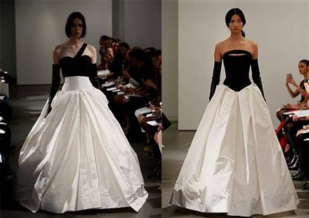 vera wang wedding dresses black and white