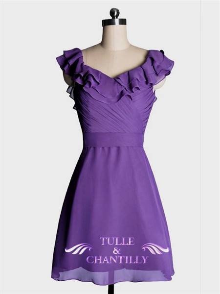 violet cocktail dress