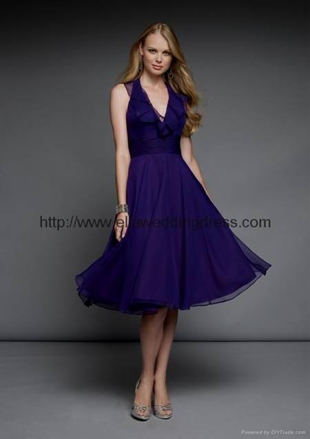 violet cocktail dress for wedding