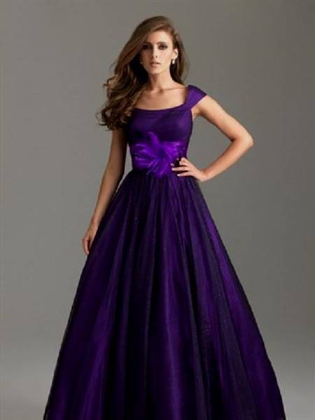 violet gown with sleeves