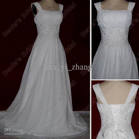 wedding dress with thick straps